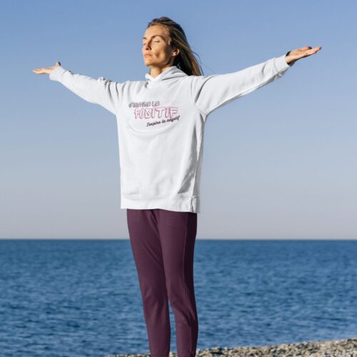 Sweat à capuche Bio femme "J'inspire le positif, j'expire le négatif"