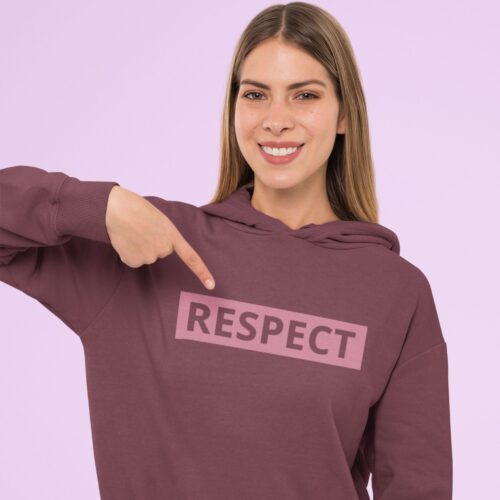 Sweat à capuche Bio femme "Respect" – Image 3