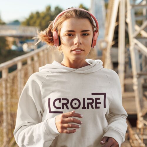 Sweat à capuche Bio femme "Croire"