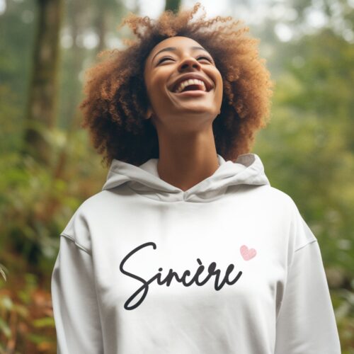 Sweat à capuche Bio femme "Sincère"