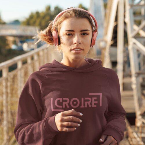 Sweat à capuche Bio femme "Croire" – Image 3