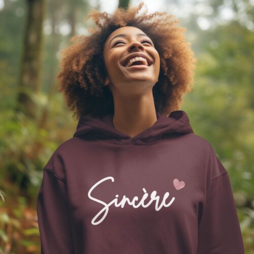 Sweat à capuche Bio femme "Sincère" – Image 3