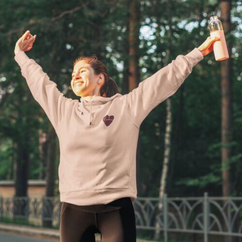 Sweat à capuche Bio femme "Bonheur" – Image 2