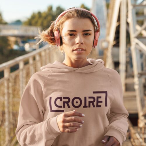 Sweat à capuche Bio femme "Croire" – Image 2