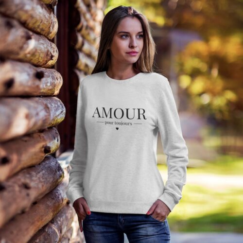 Sweatshirt Bio femme "Amour pour toujours"