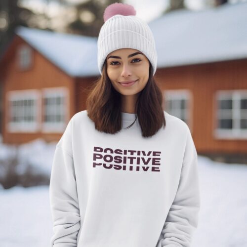 Sweatshirt Bio femme "Positive"