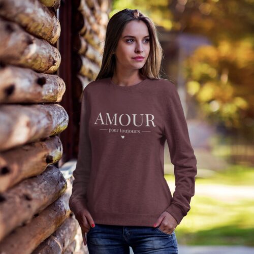 Sweatshirt Bio femme "Amour pour toujours" – Image 3