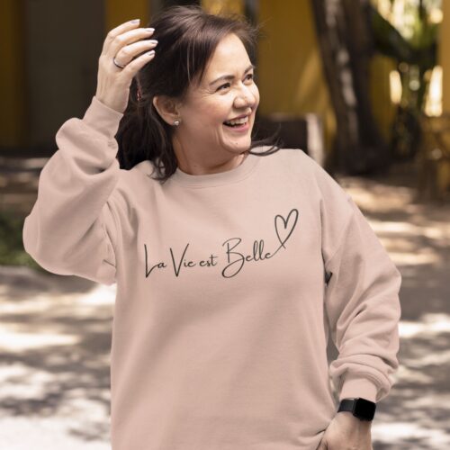 Sweatshirt Bio femme "La vie est belle" – Image 2