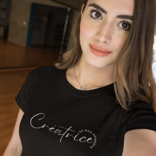 T-shirt Bio femme "Créatrice de mon bonheur" – Image 2