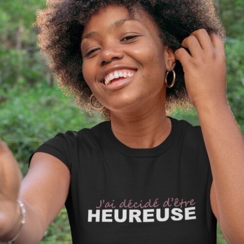 T-shirt Bio femme "J'ai décidé d'être heureuse" – Image 2